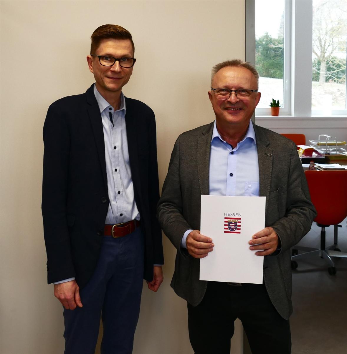 Herr Wrabletz (rechts) und Herr Pießnack (links)