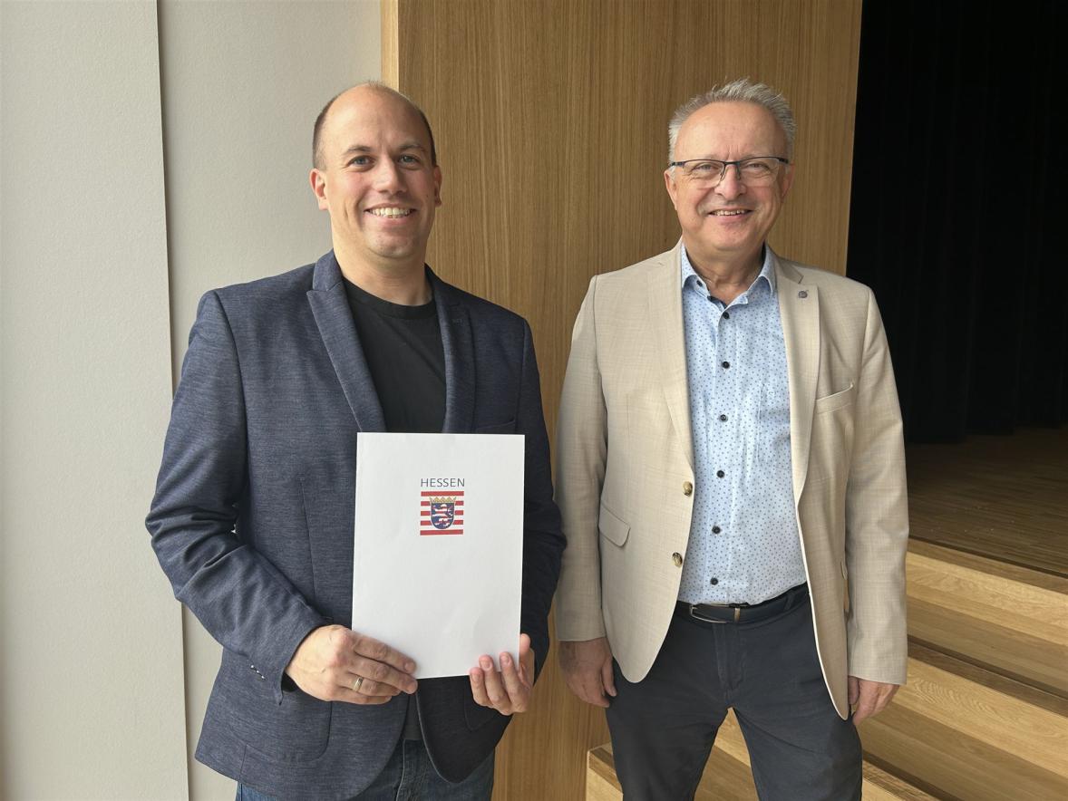 Rektor Stefan Hinz und Schulleiter Frank Wrabletz